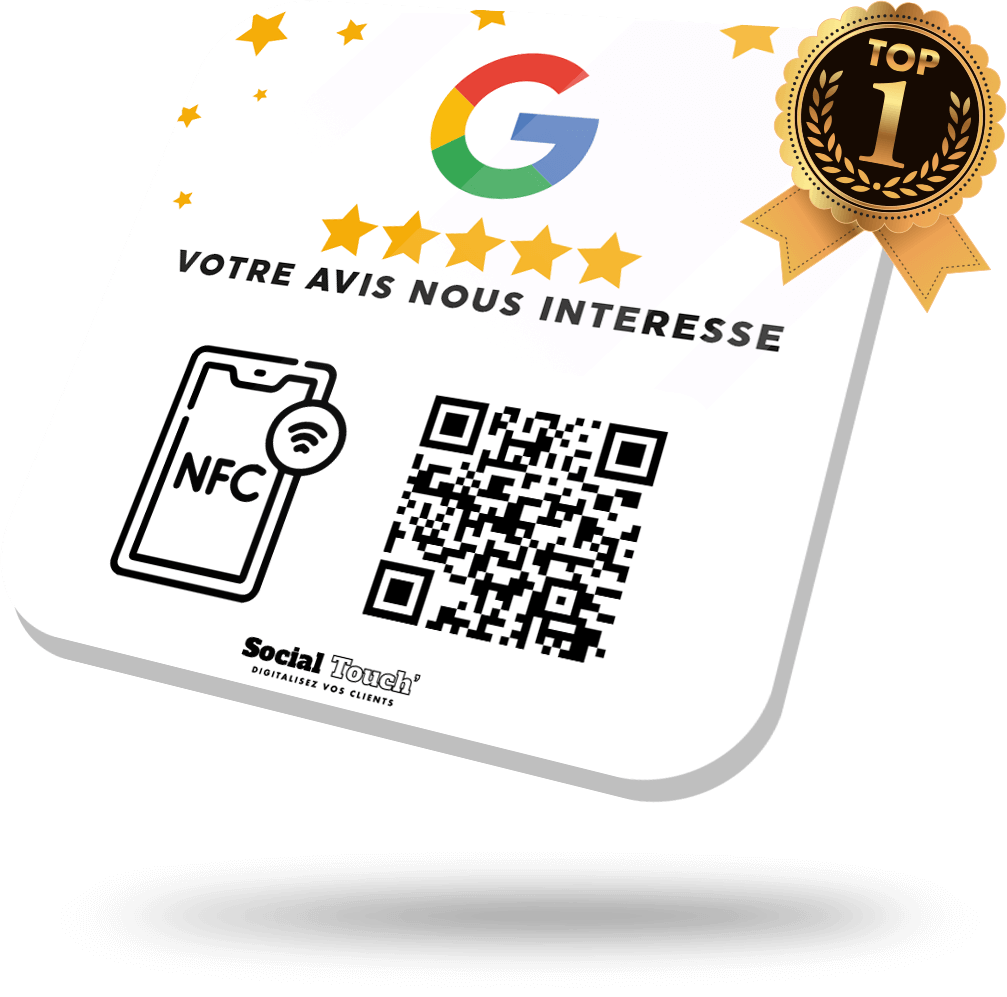 Carte NFC pour les avis Google